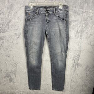 Hudson Authentic Women Low Rise Skinny Blue Flap Jeans Size 29 British UK